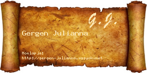 Gergen Julianna névjegykártya